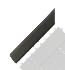 Bandă de tranziție G21 Ebony pentru plăci WPC, colț 38,5 x 7,5 cm (stânga)