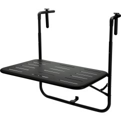 Balkónový stôl 60 x 43 x 70 cm čierny