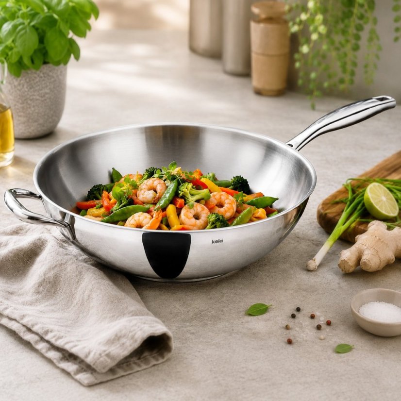 Wok nerez Flavoria 32 cm