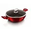 Pekáč kulatý s mramorovým povrchem a poklicí  32 cm Burgundy Metallic Line