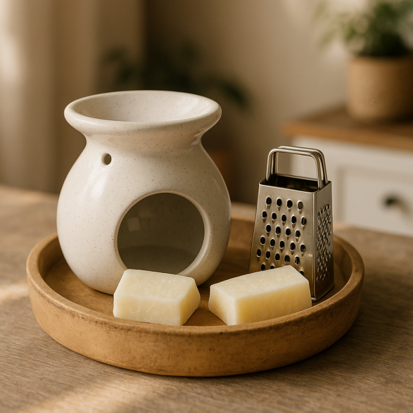 Set de regalo lámpara aromática blanca