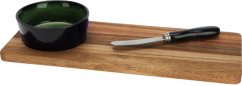 Bandeja + bol y juego de cuchillos 3 piezas verde oscuro Bandeja + bol y juego de cuchillos 3 piezas verde oscuro