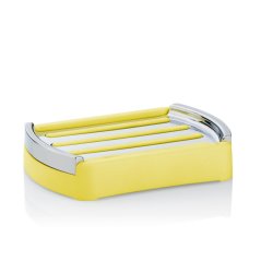 Miska na mýdlo Marta plast žlutá 12,5x9x2,5cm