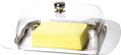 Dóza na maslo s akrylovým vekom nerez
