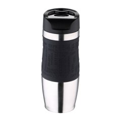 Termohrnek s protiskluzovým úchopem 400 ml černá / nerez