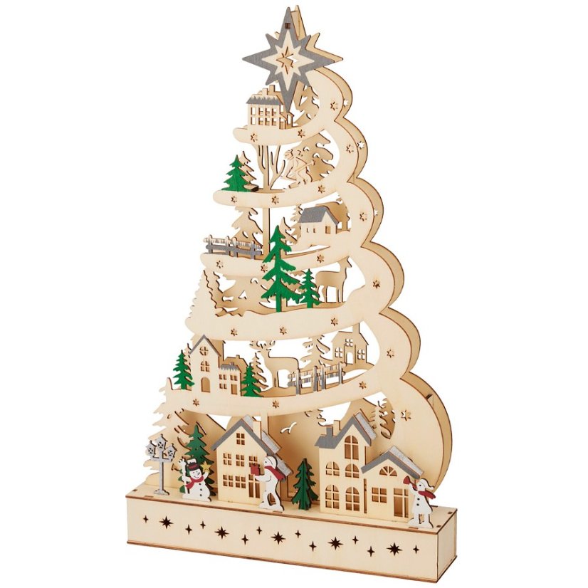 Dekorácia na vianočný stromček s LED osvetlením 45 cm