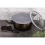 Kastrol s mramorovým povrchem 24 cm Shiny Black Collection 2 poklice