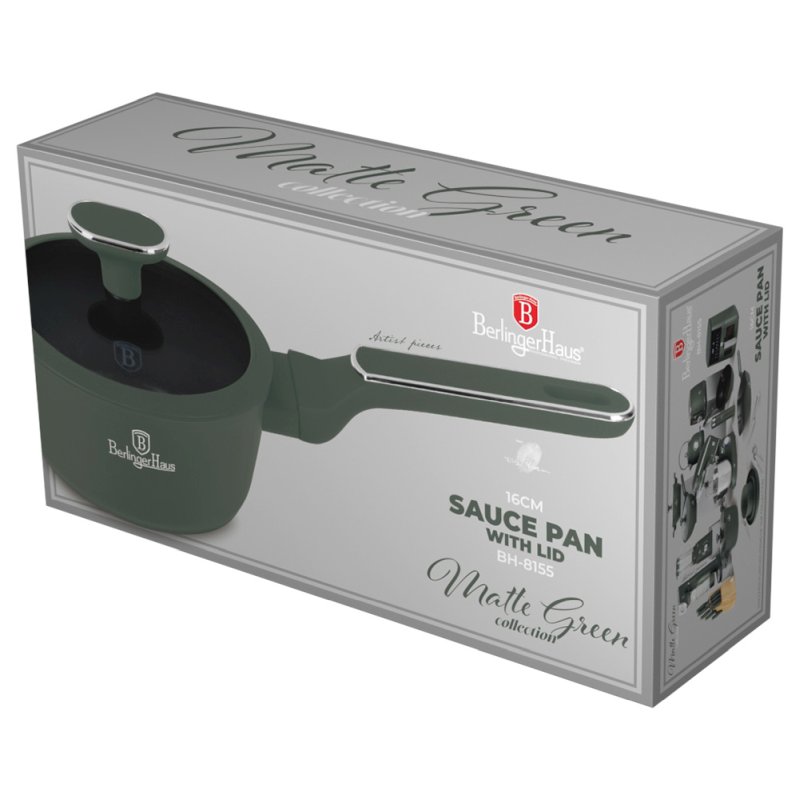 Rendlík s poklicí s titanovým povrchem 16 cm Matte Green Collection