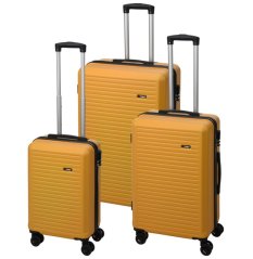 Cestovní kufr na kolečkách sada 3 ks 50/60/70cm žlutá