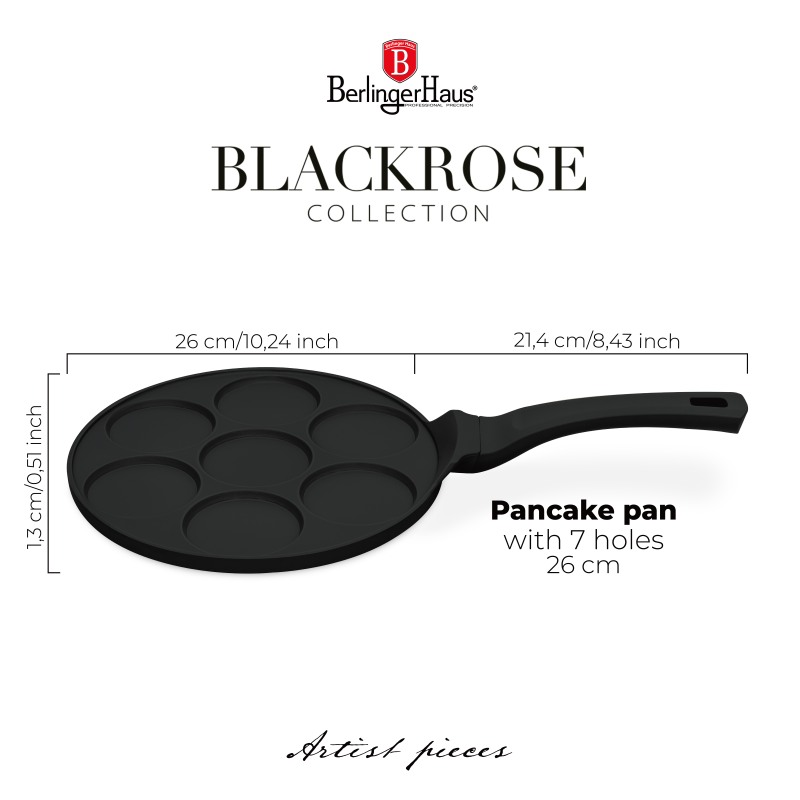 Lívanečník s titanovým povrchem 7 ks Black Rose Collection