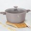 Caserolă cu suprafață din titan și capac 24 cm Taupe Collection
