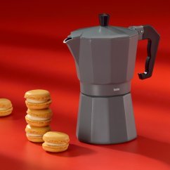 Konvice na espresso tmavě šedá 19,0cm 9,0cm 300 ml
