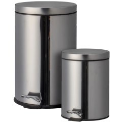 Kôš na pedále 2 ks 20 a 5 l strieborný