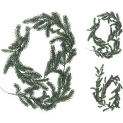 Vánoční dekorace girlanda borovice 180 cm matná zelená