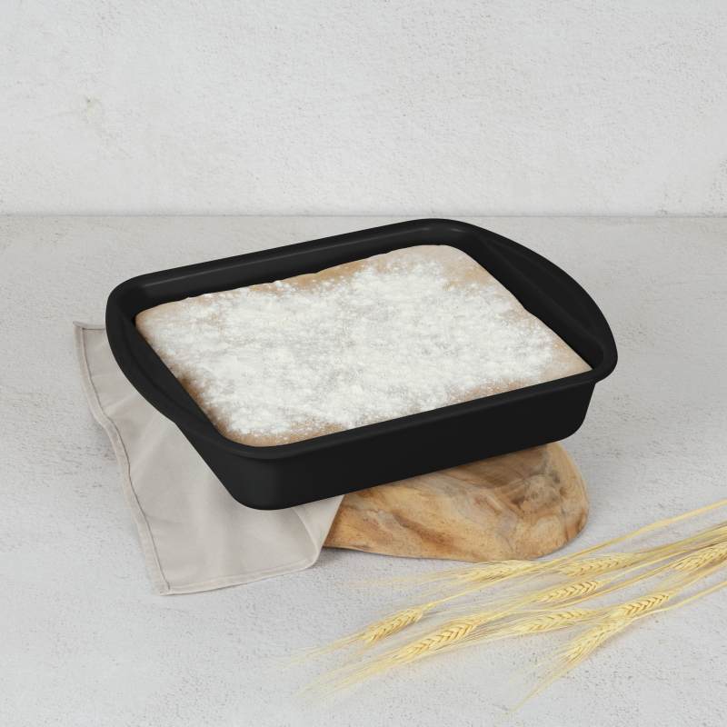 Bandeja de horno con superficie de titanio 40 x 28,5 cm, Colección Negro Mate