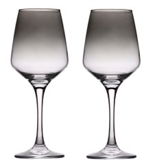 Sklenice na víno sada 4 ks 360 ml kouřová