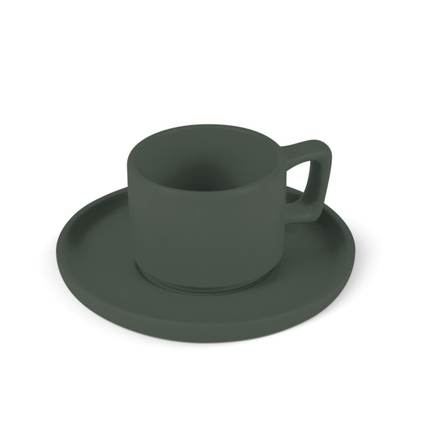 Sada hrnků na espresso 8 ks 100 ml Matte Green Collection