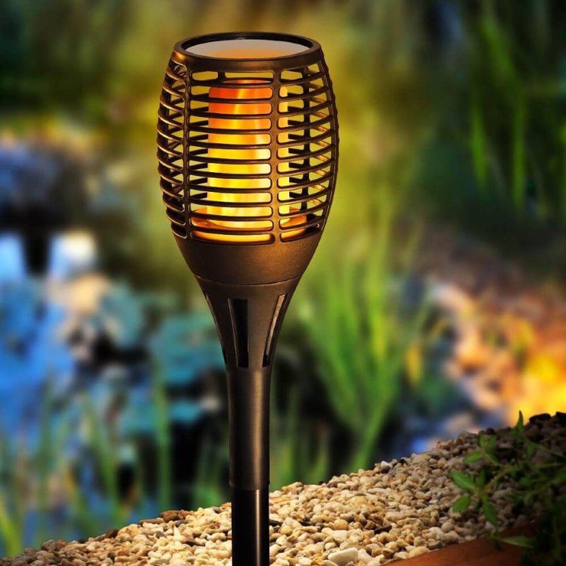 Solární lampa zahradní pochodeň s efektem plamene 59 cm