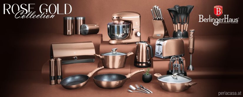 Sada nádobí s odnímatelnou rukojetí 12 ks Rosegold Metallic Line