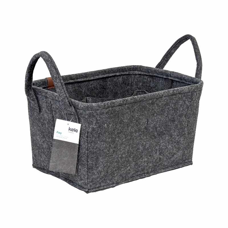 Koš Fay 35x25 cm  filc tmavě šedá