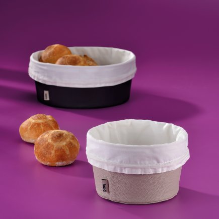 Košík na chleba Grana PU kůže černá 11,0cm 28,0cm