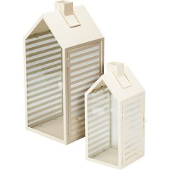 Sada kovových svietidiel 2 ks 18 / 14 cm biela