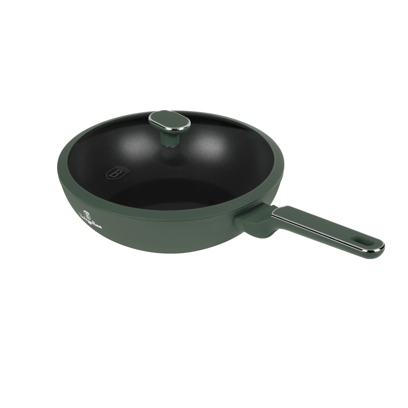 Pánev wok s poklicí a titanovým povrchem 28 cm Matte Green Collection