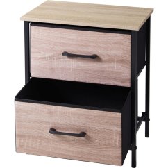 Kovová polica s 2 zásuvkami 45 x 30 x 54 cm