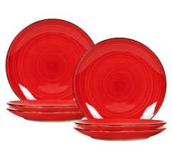 Dezertní talíře sada 6 ks 19 cm červené RUBY RED