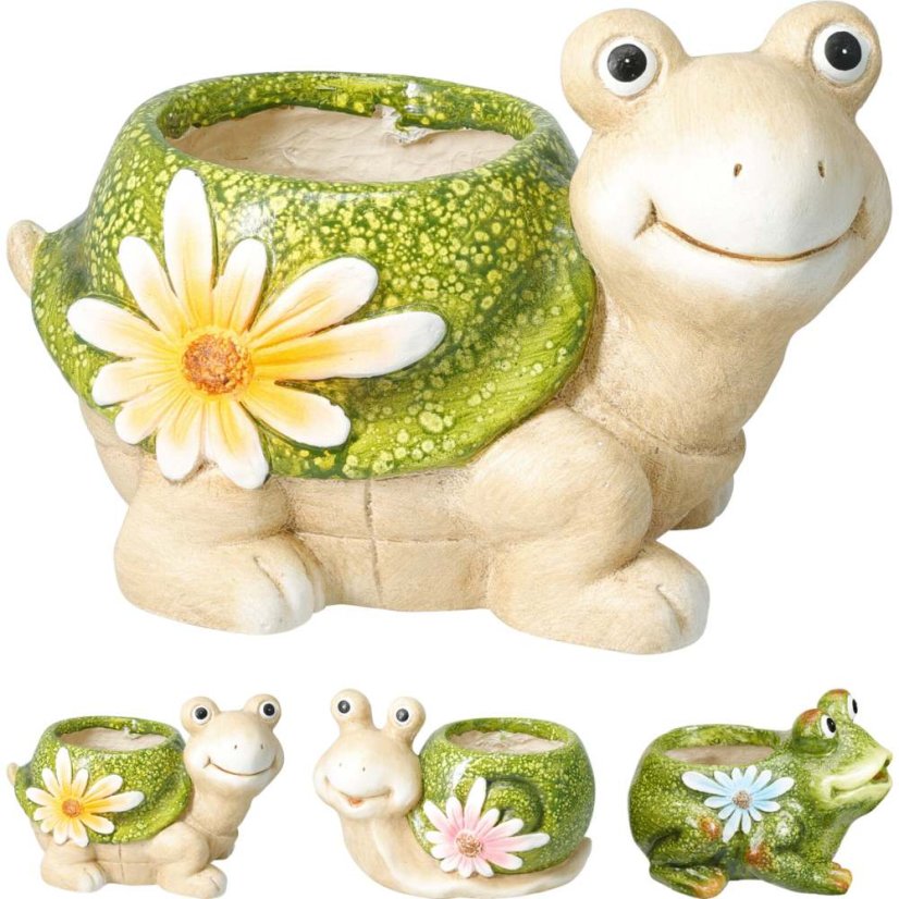 Oală decorativă pentru grădină 21 cm melc