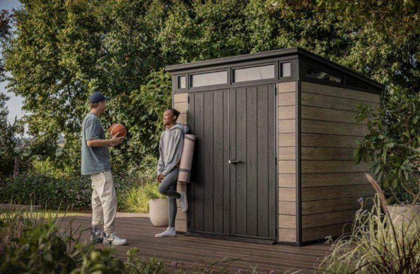 Casă de grădină Keter PENT Signature 7x7 Ashwood, cu podea