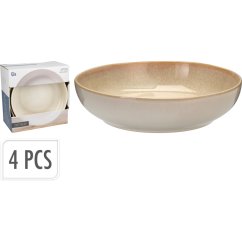 Talíř hluboký sada 4 ks pr. 23 cm béžová