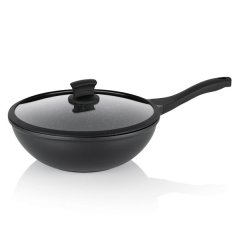 Wok Stella Nova liaty hliník čierny 10,0cm 30,0cm 5,0l