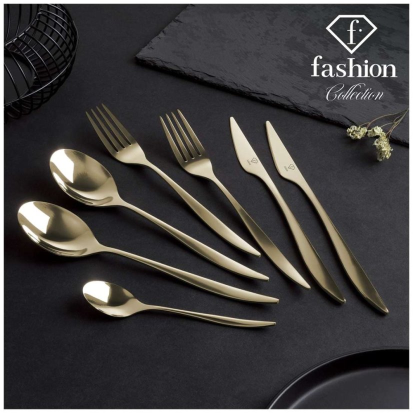 Sada příborů 24 ks nerez Cream Gold Collection