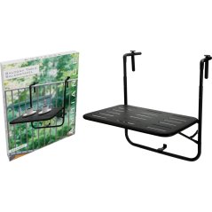 Masă de balcon 60 x 43 x 70 cm negru