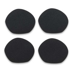 Podtácky Stone PU kůže černá 4 kusy 12x10cm