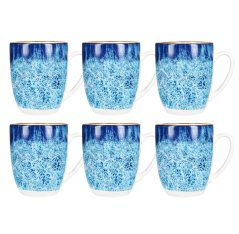 Hrnček na kávu aj čaj sada 6 ks porcelán 350 ml OCEAN