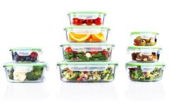 Borcan alimentar din sticla cu lumanare, set 18 bucati