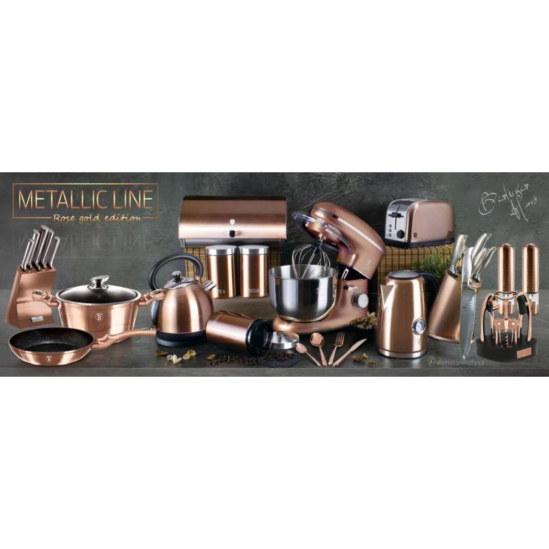 Elektrický kontaktní gril s nepřilnavým povrchem Rosegold Metallic Line