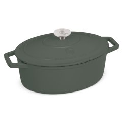 Pekáč litinový s poklicí 30 cm Matte Green Collection