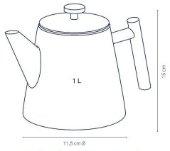 Konvička Modena nerez 18/10 černá 15,0cm 11,5cm 1,0l Konvička Modena nerez 18/10 černá 15,0cm 11,5cm 1,0l