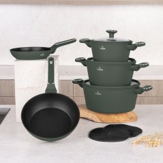 Sada nádobí s titanovým povrchem 10 ks Matte green Collection
