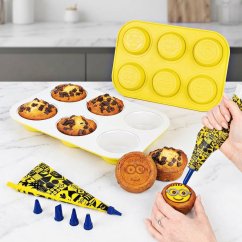 Forma na muffiny + zdobička s titánovým povrchom, 6 ks, kolekcia MIMONI