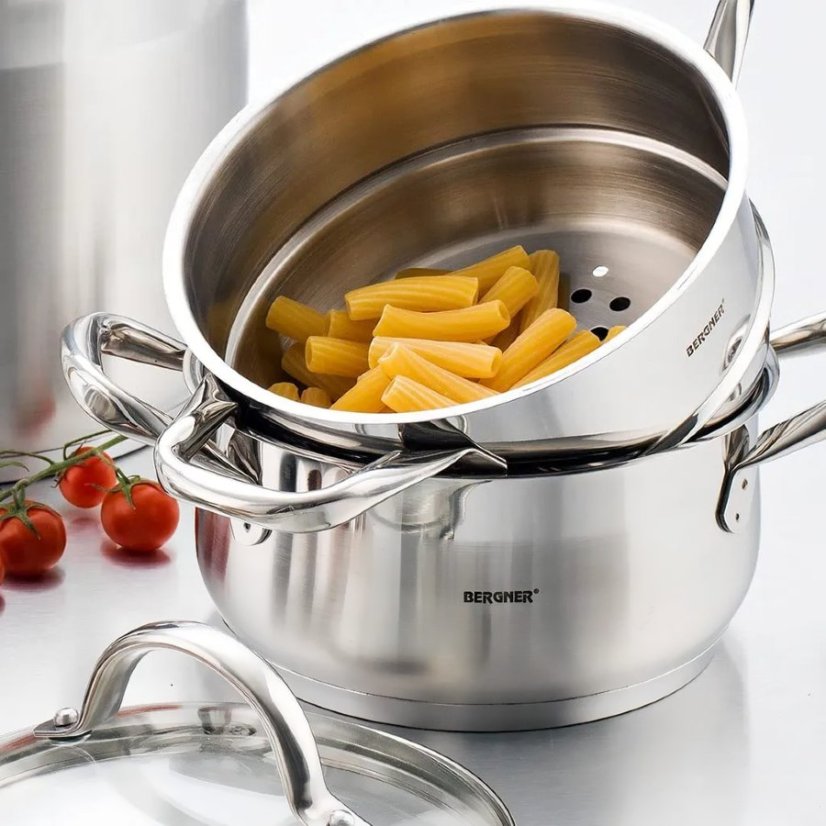 Hrniec naparovacia nerez s pokrievkou 18 cm Gourmet