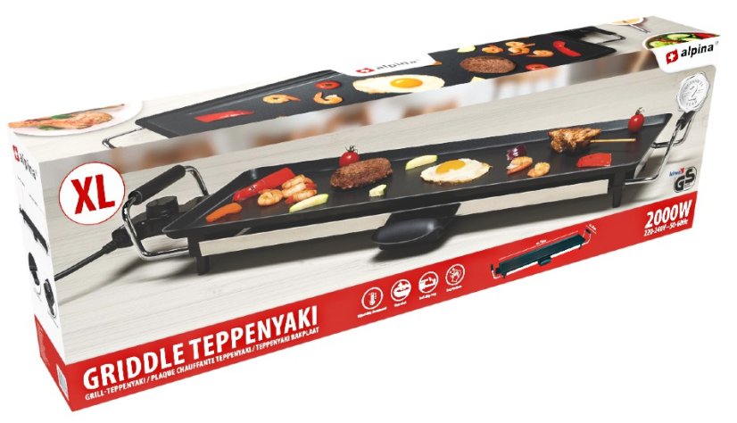 Elektrický gril stolný teppanyaki 2000W 70 cm