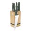 Sada nožů se stojanem BAMBOO 6 ks Matte Green Collection