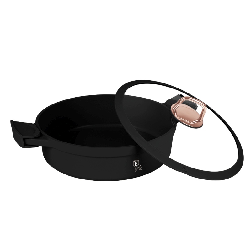Caserolă cu înveliș și capac din titan 28 cm Colecția Black Rose