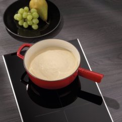Pánev na sýrové fondue litinová CALIDO 1,8 l červená
