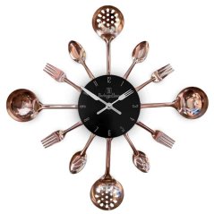 Ceas de perete pentru bucătărie Black Rose Collection I