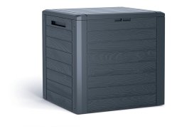 Caja de jardín Prosperplast WOODEBOX antracita 140L